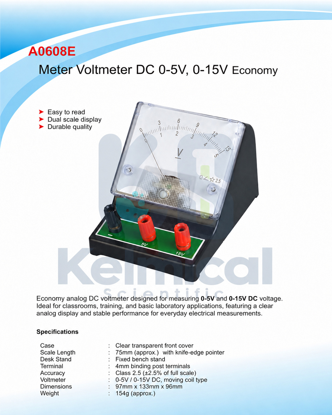 Voltmeter Range not specified