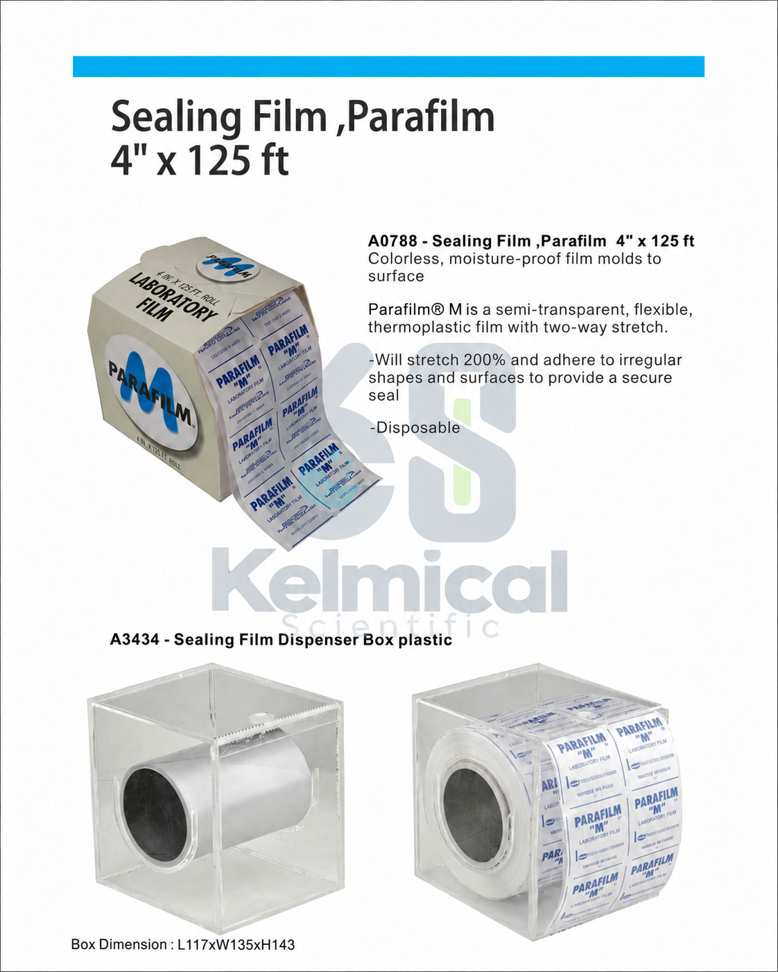 Parafilm M sealing film 5 cm x 5 cm piece