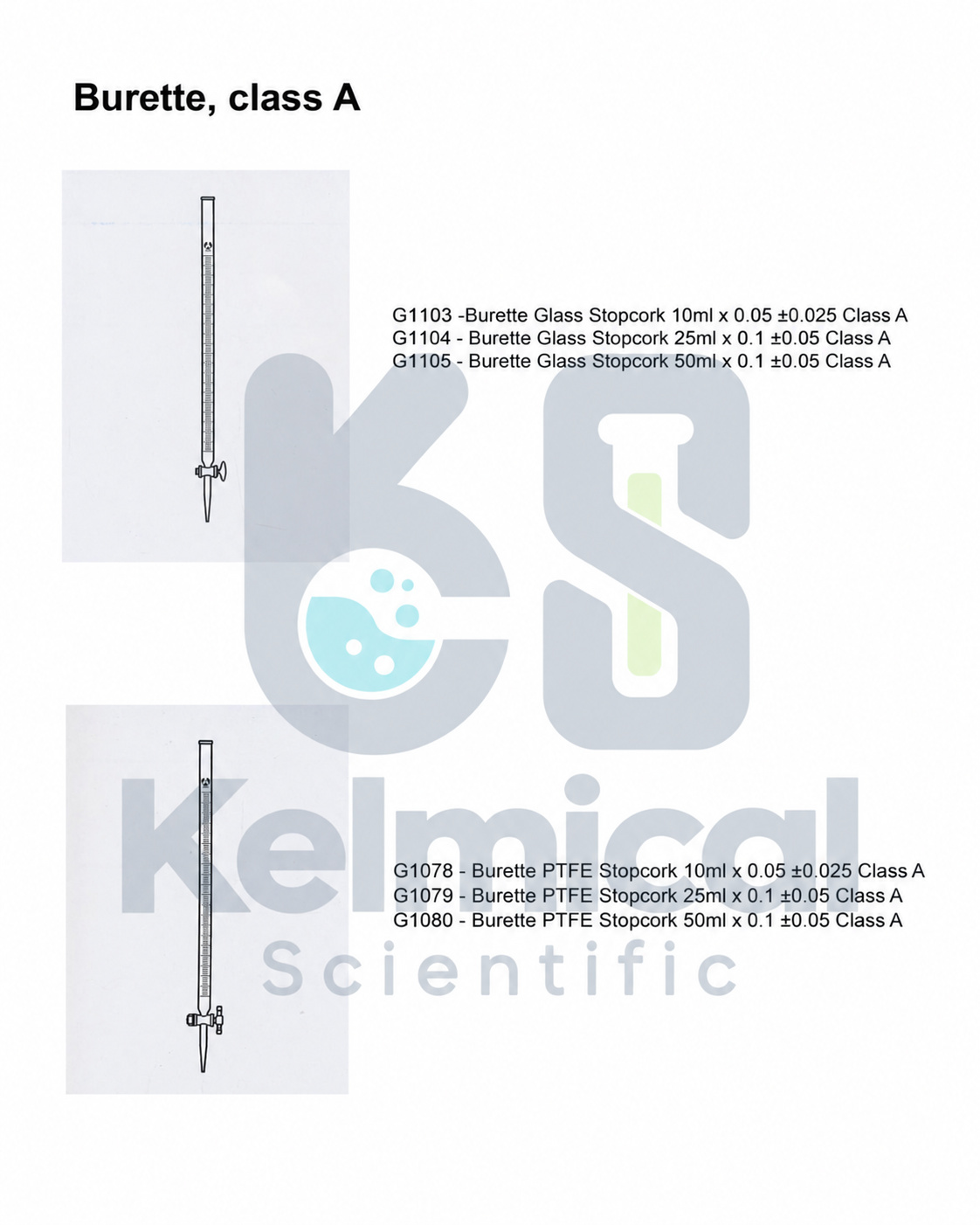 Burette Size not specified
